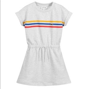 LACOSTE GIRLS GREY COTTON DRESS size 10